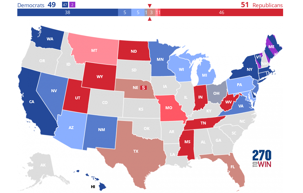 2024 Senate Election Interactive Map - 270toWin